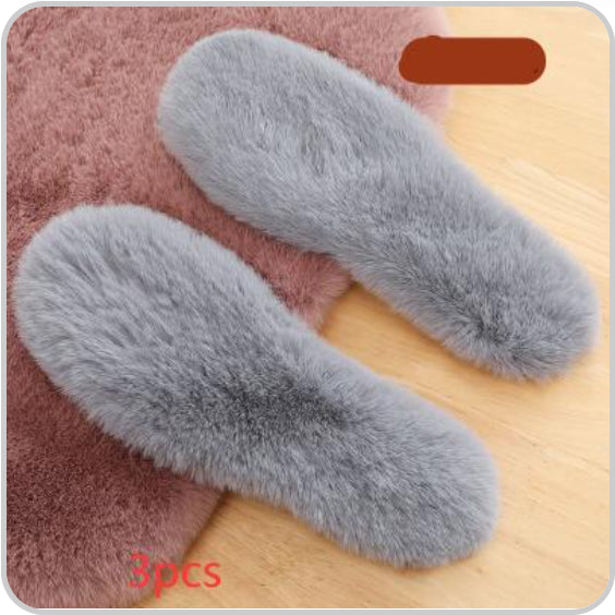 Thick Rabbit Fur Winter Warm Insole