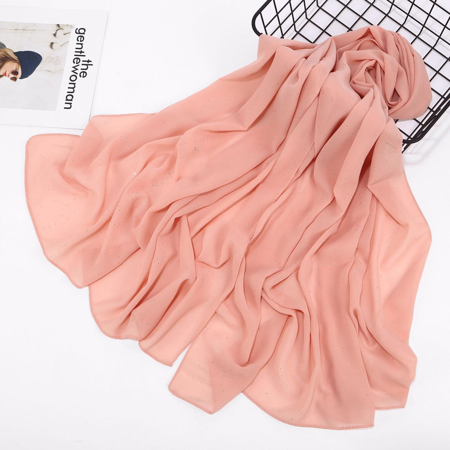 Paljetteret Perle Chiffon Turban