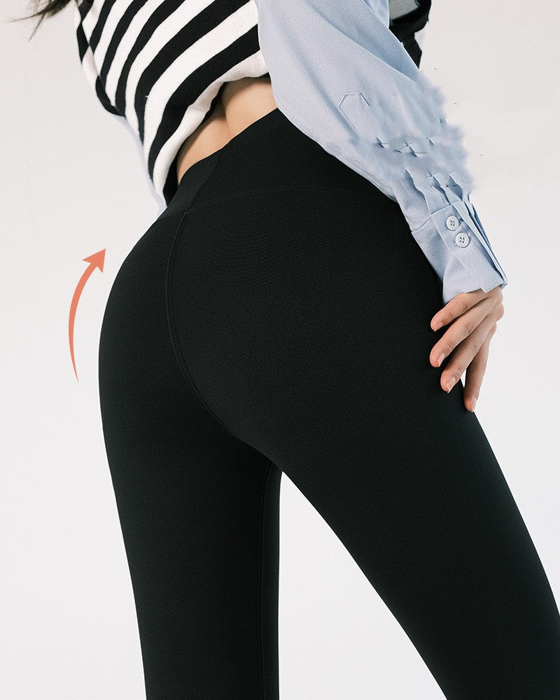 High-waisted Abdominal Pull-in Pants Sports Tight Show Slim Warm Leggings