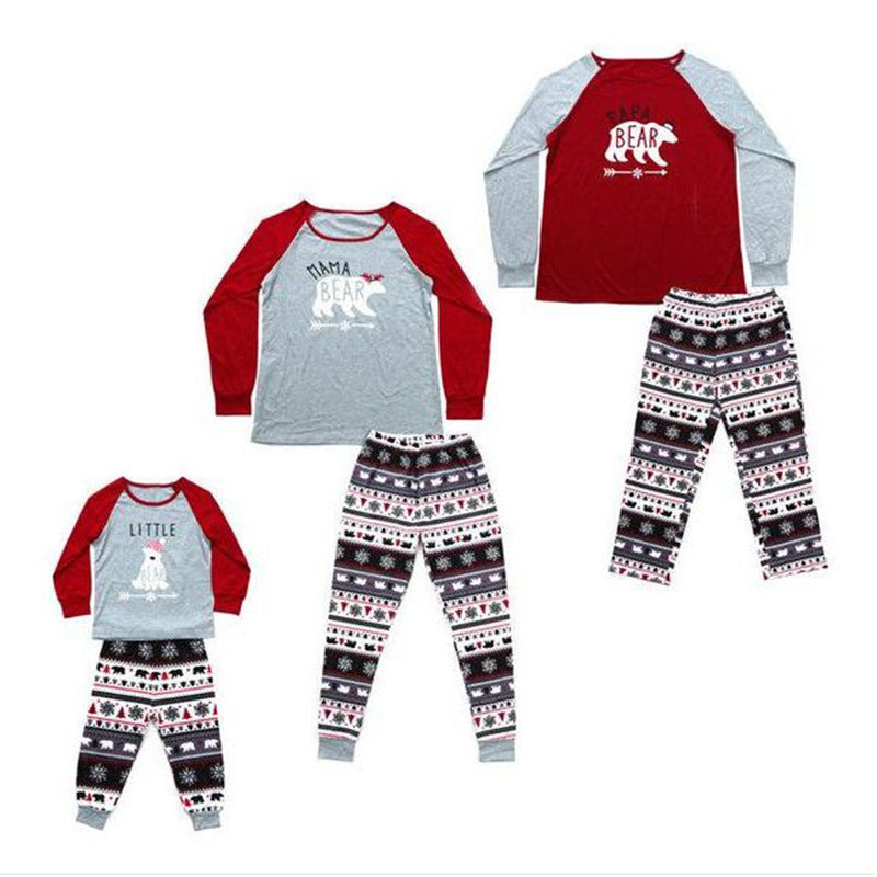Familie Rød Tegneserie Bomuldsdragt Forælder-barn