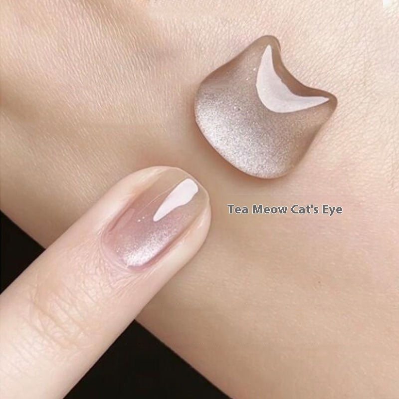 New Micro Glass Bead Crystal Cat's Eye Gel Nail Polish