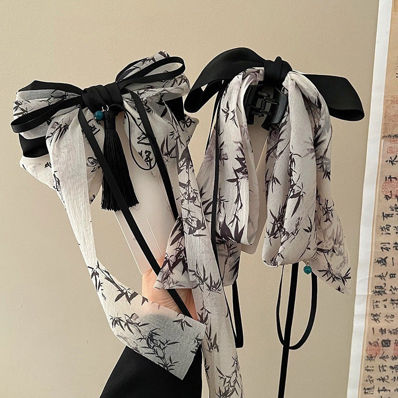 Women's Fashion New Chinese Bow Ribbon Barrettes