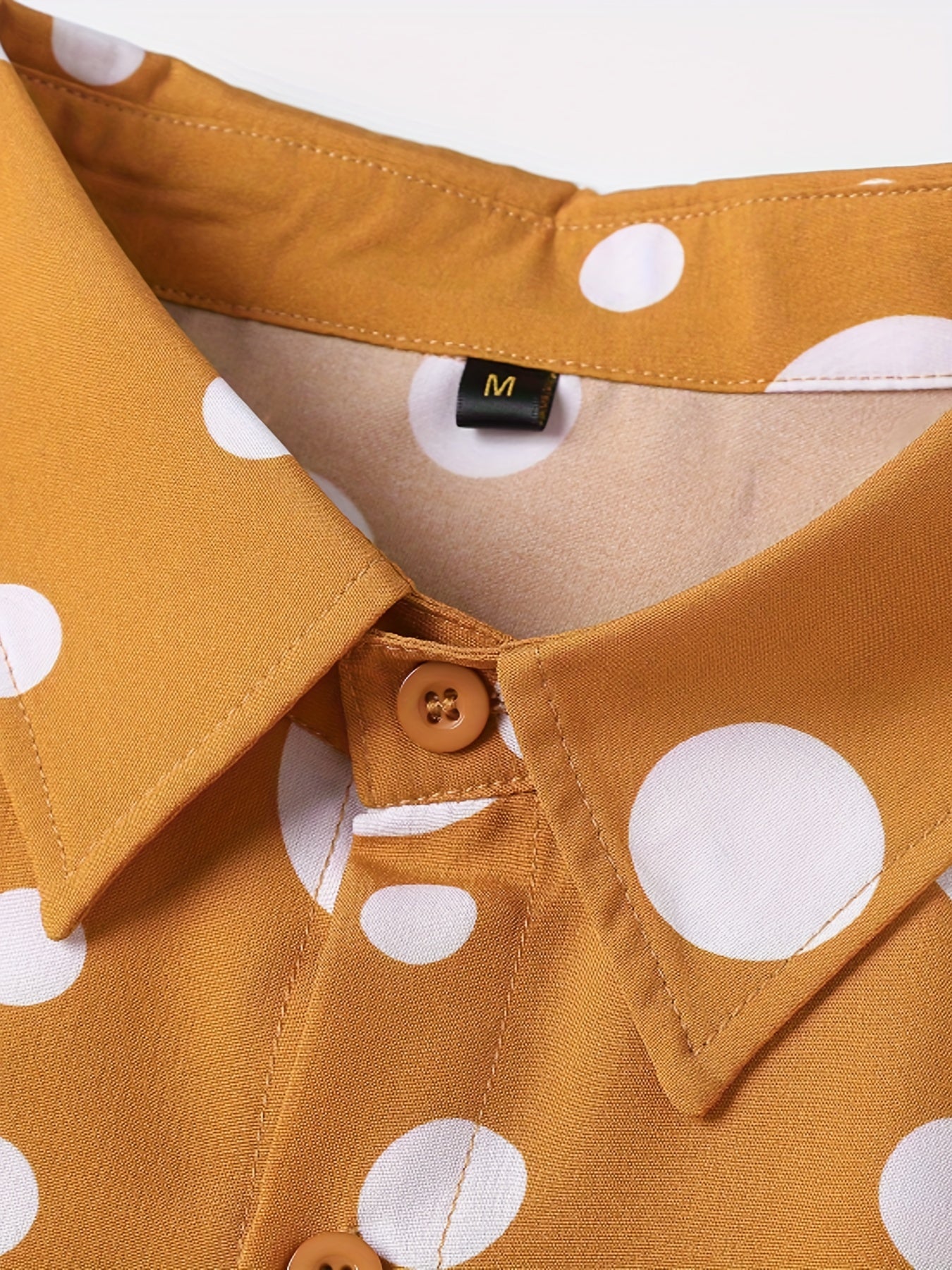 Casual And Versatile Long-sleeved Shirt With Polka Dot Prints For Teenagers And Men