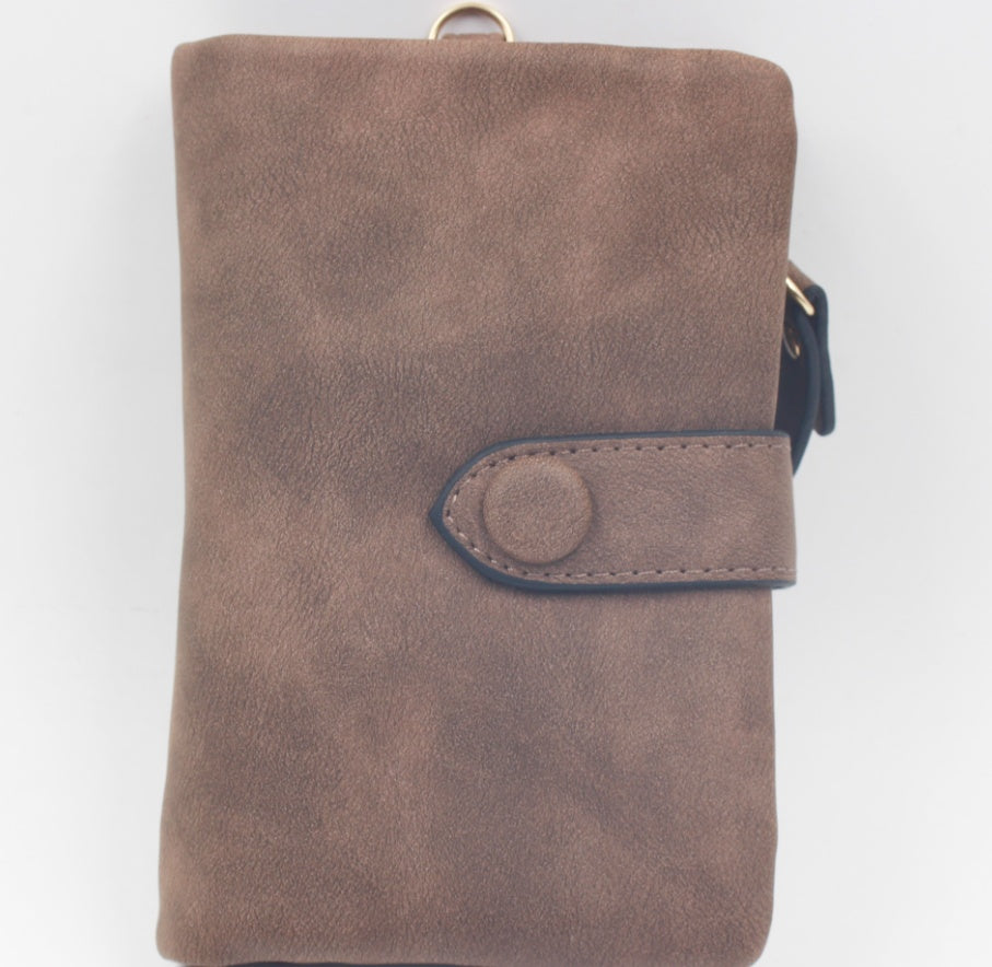 Factory Direct Frosted Purse Female Short Section Korean Student Cute  More Card Lady Wallet Female