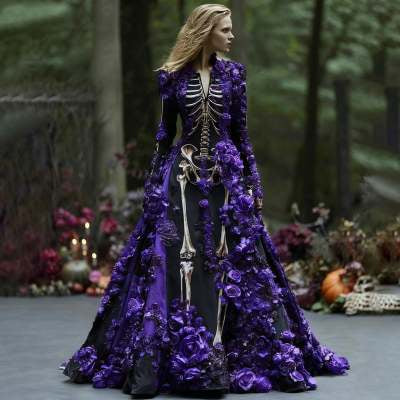 Elegant Long Dress For European And American Socialites For Halloween