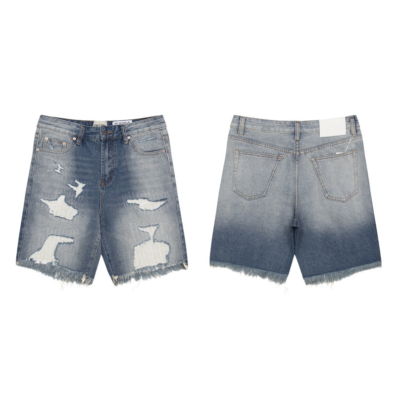 Paint-splashing Style Graffiti Camouflage Stitching Shorts