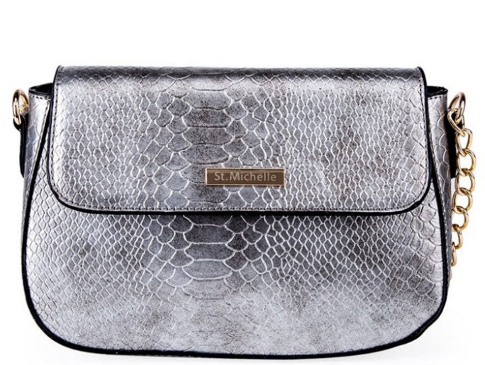 Factory direct snake skin pattern ladies shoulder bag shoulder diagonal new European and American simple atmosphere check bag small bag