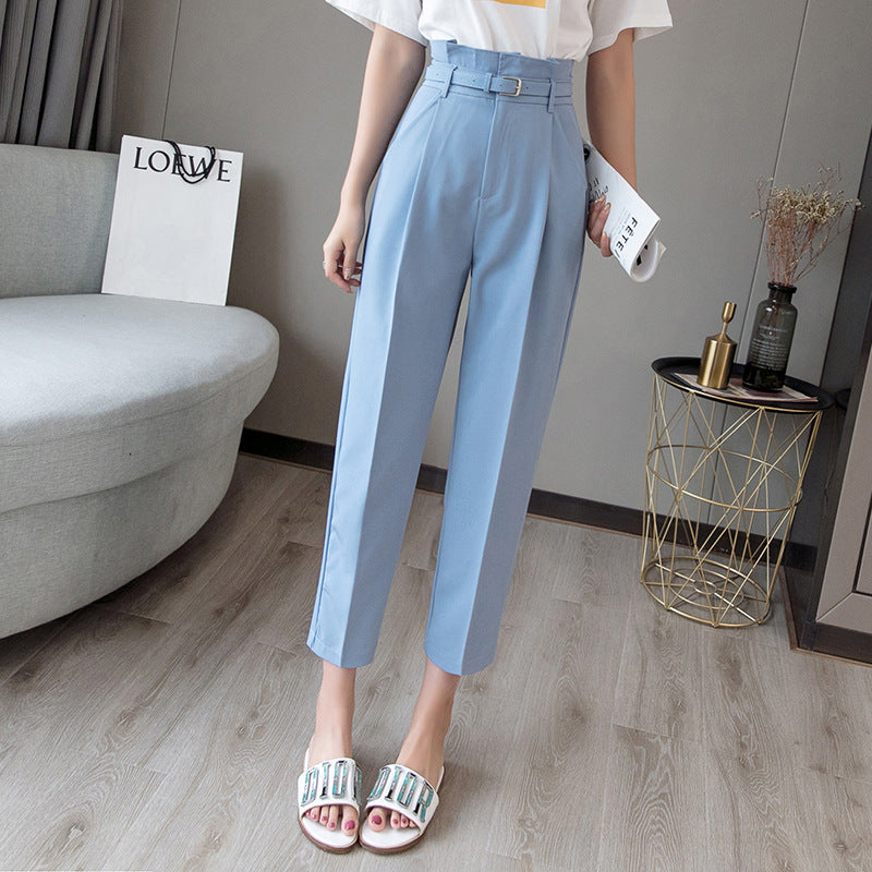 Flower Bud High Waist Cropped Feet Pants