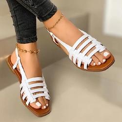 Flat round toe sandals