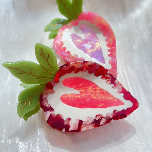Love Honey Strawberry Fruit Sweet Cute Girls' Hairpin