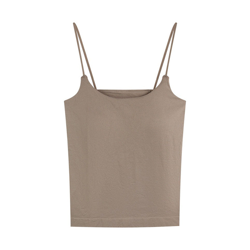 Kvinder Forår Ærmeløs Sød Hot Girl Top Camisole Med Brystpude