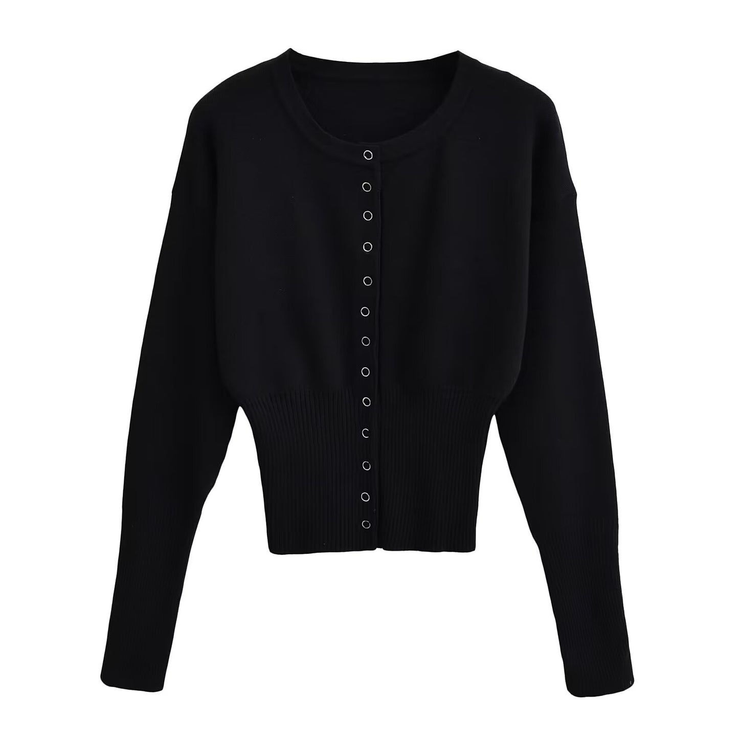 Women's Round Neck Knitted Short Top