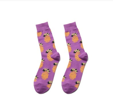 Men's and women's high-length flower long socks