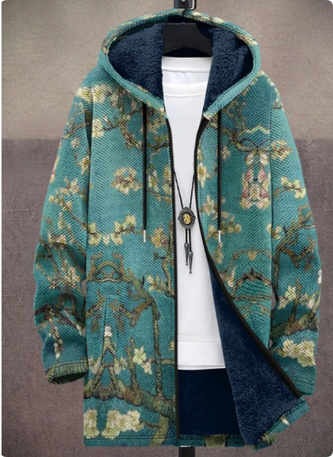 Men's Winter Printed Plush Lining  Thick And Windproof