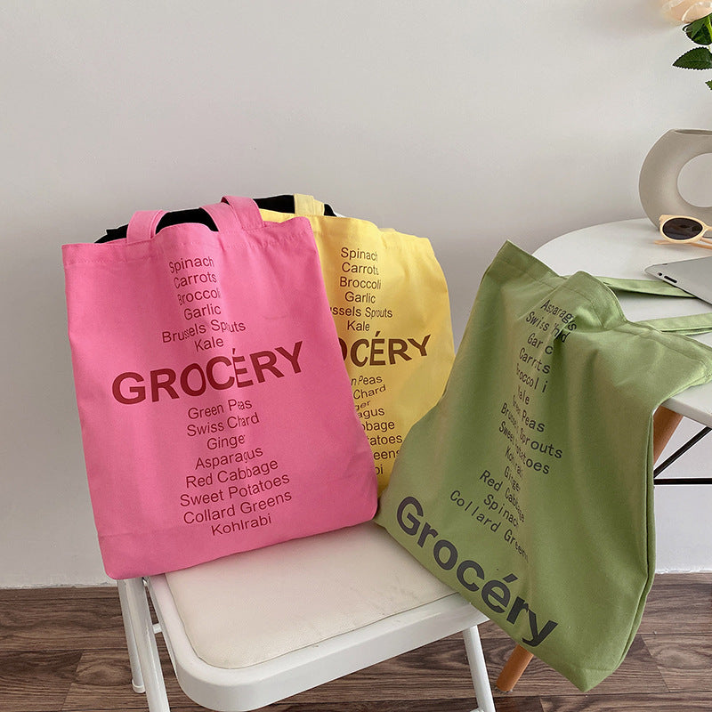Korean Version Of Sweet And Simple Canvas Portable Shoulder Bag