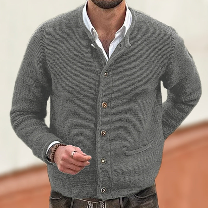 Knitted Cardigan Figure-flattering Long-sleeve Sweater