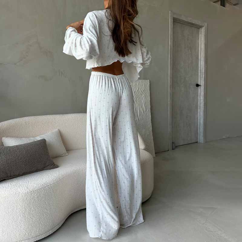 European And American-style Comfortable Casual Three-Piece Set With Prints