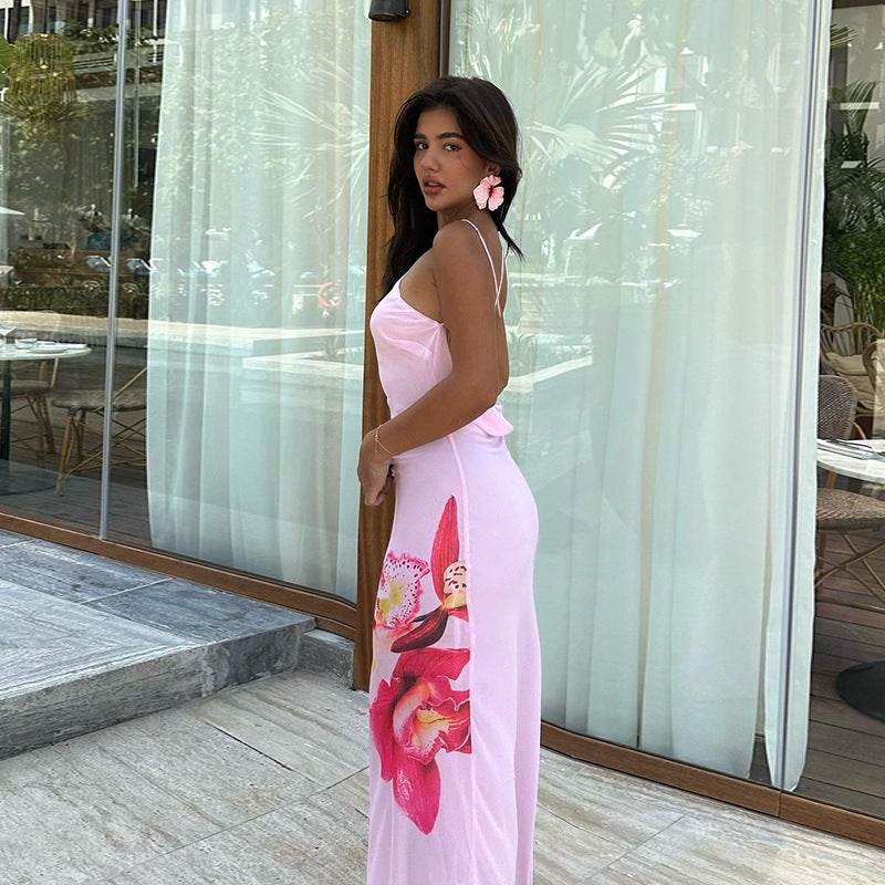 Women's Printed Slim-fit Sexy Dress