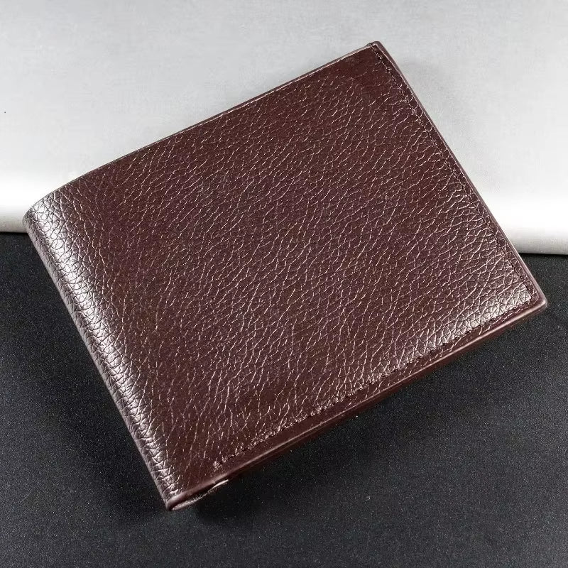 Men'S Wallet Genuine Leather Men Wallets Premium Product Real Cowhide Wallets for Man Short Black Walet Portefeuille Homme