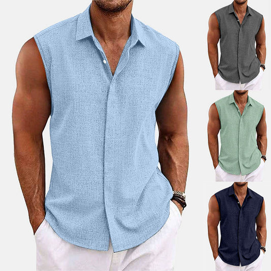 Summer Lapels Button Beach Shirt