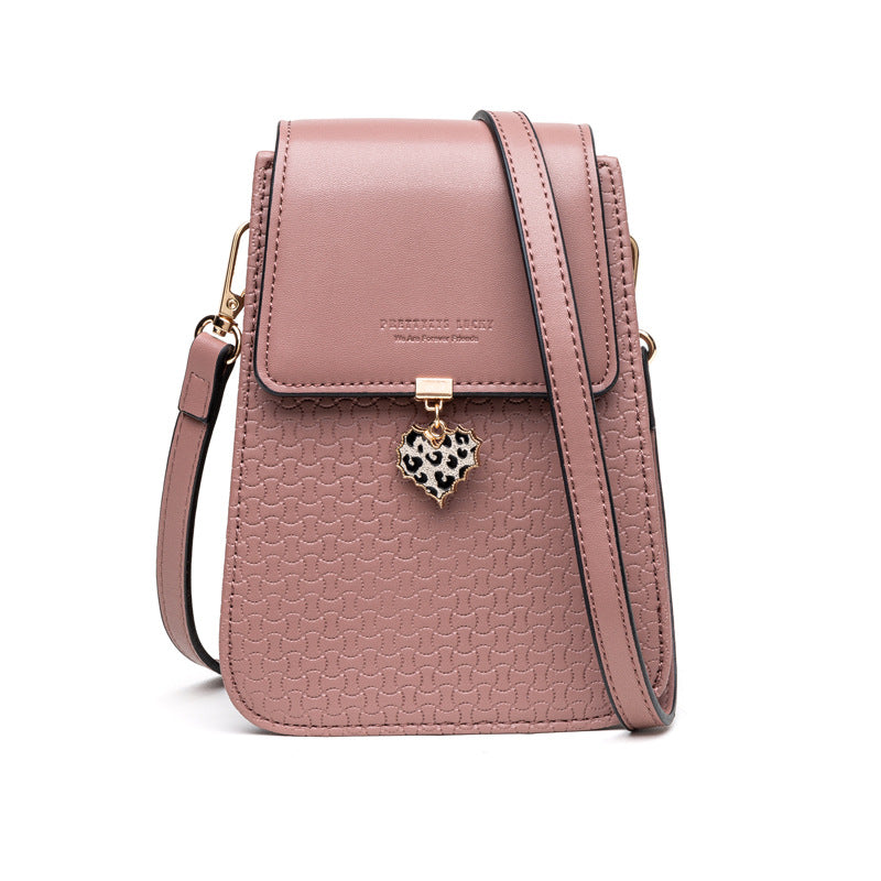 Diagonal cell phone bag