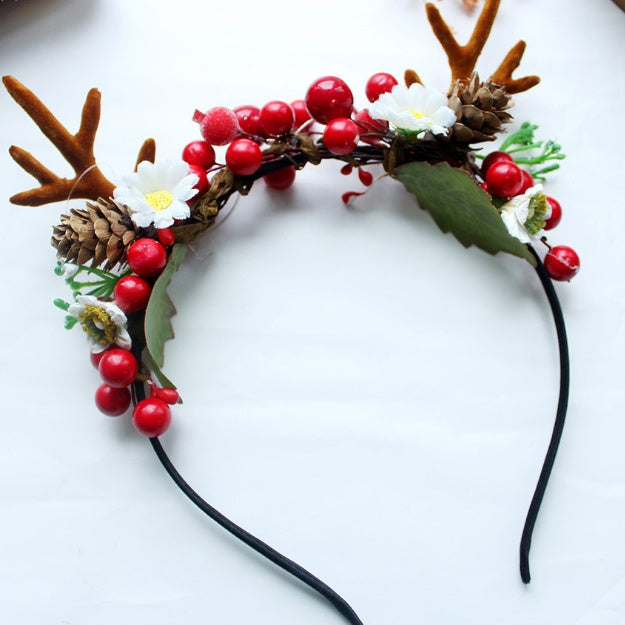 Christmas antlers headband