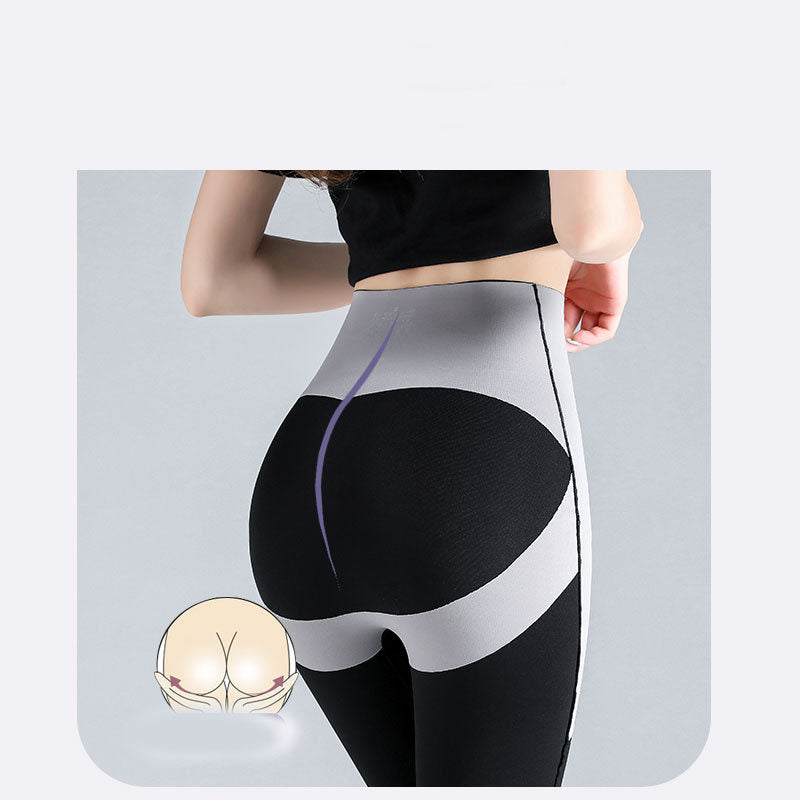 Fashion Højtaljede Slankende Yogabukser til Kvinder