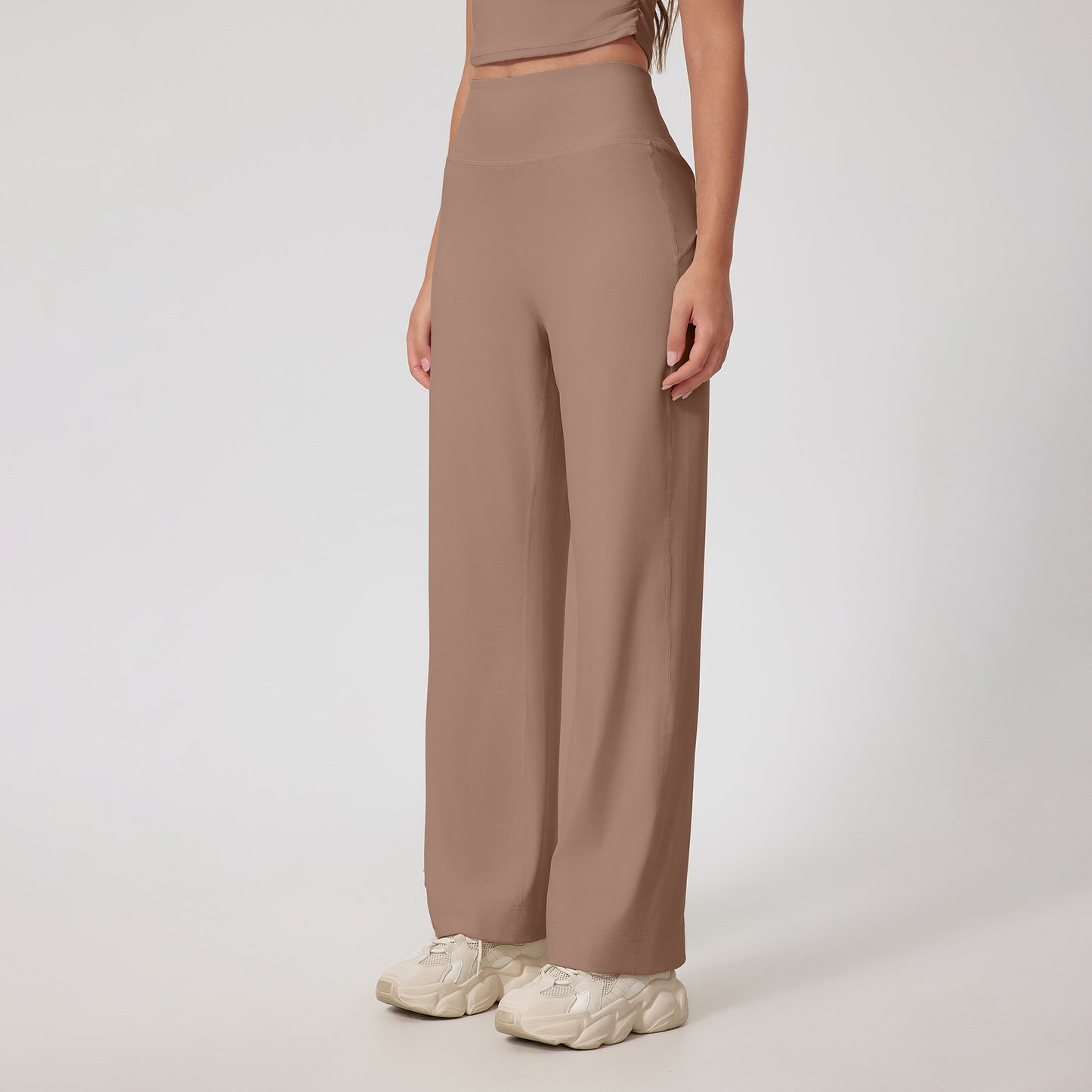 Straight Fitness Skinny Bell-bottom Pants High Waist