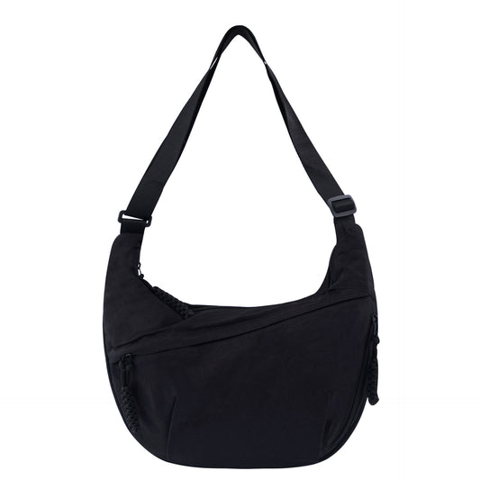 Womens Simple High-Capacity Nylon Crossbody Bag