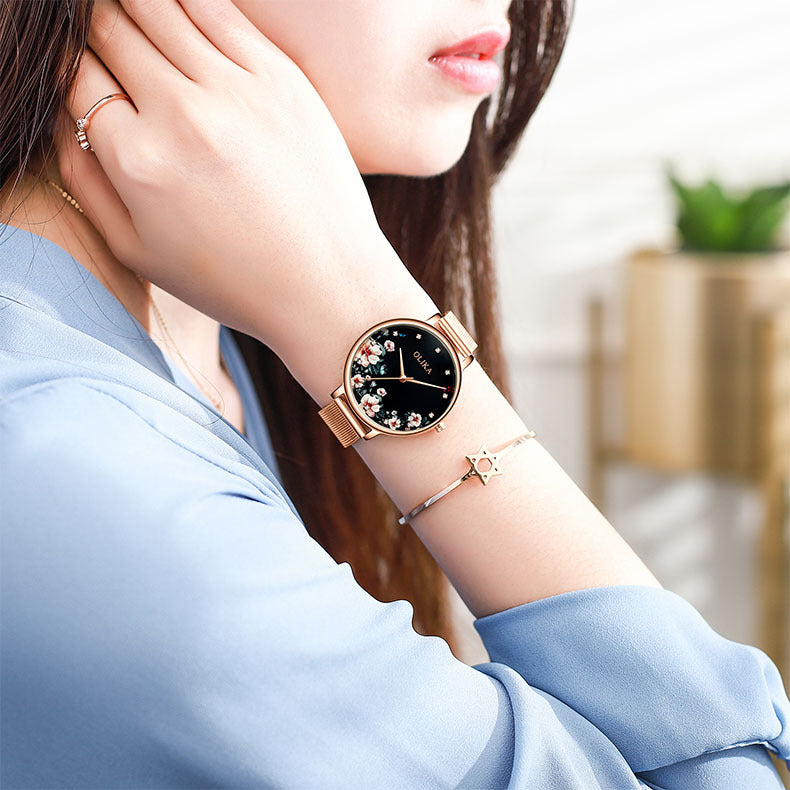 Origar stainless steel mesh strap watch