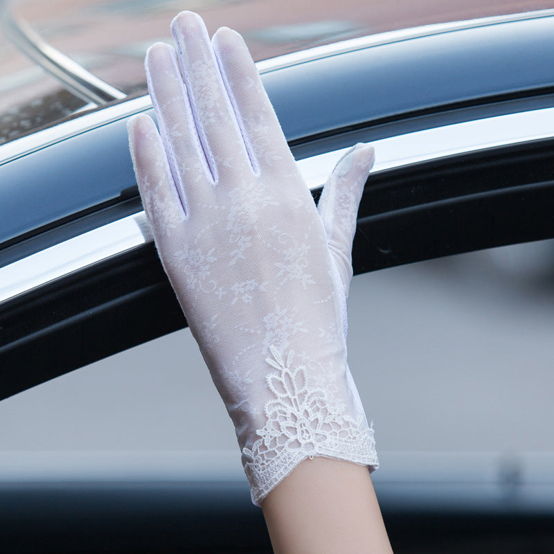 UV protection touch screen lace gloves