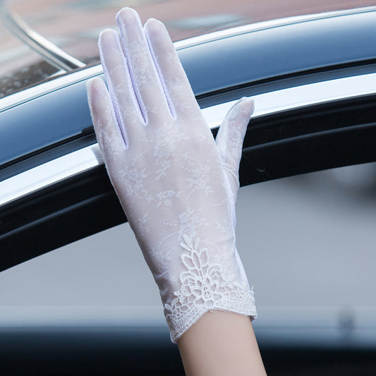 UV protection touch screen lace gloves