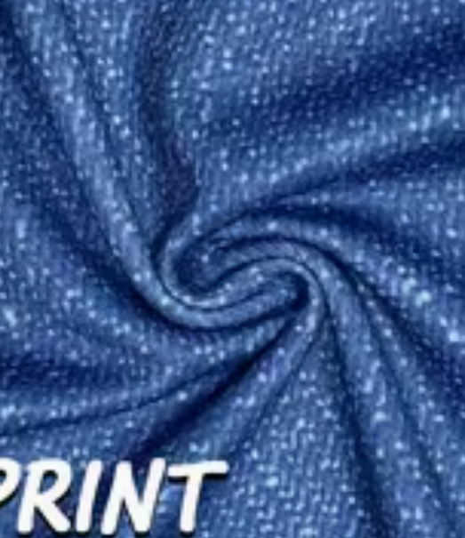 Ladies' Faux Denim Print Skinny Leggings All-season Comfort Fit