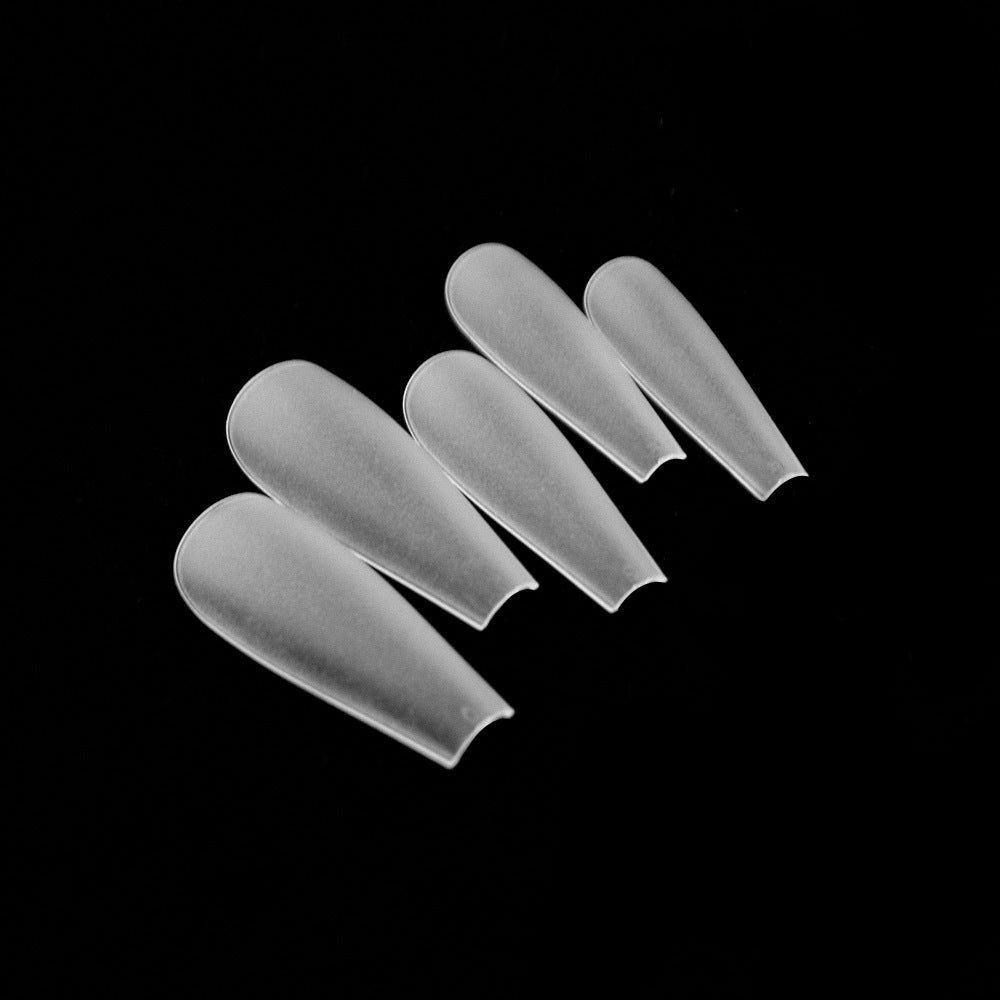 High Quality Transparent Seamless Square Long Ballet Frosted Fake Nails