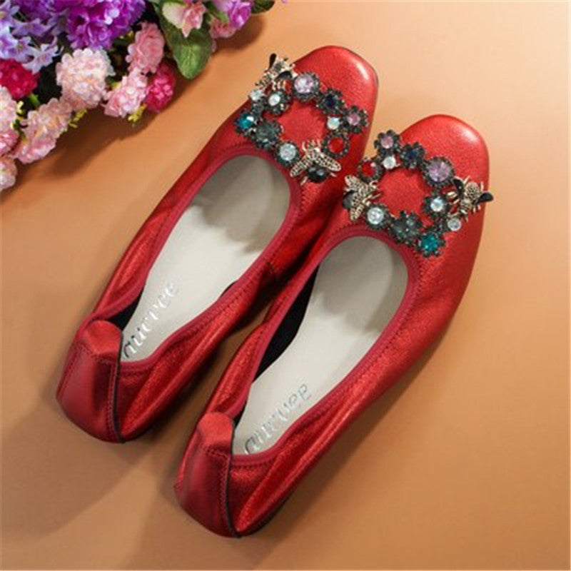 Flat Shoes With Shallow Mouth And Comfortable Low Heel