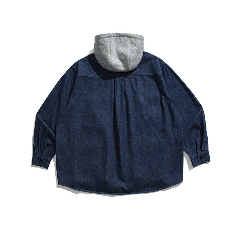 Retro Three-dimensional Pocket Decorative Hooded Jacket