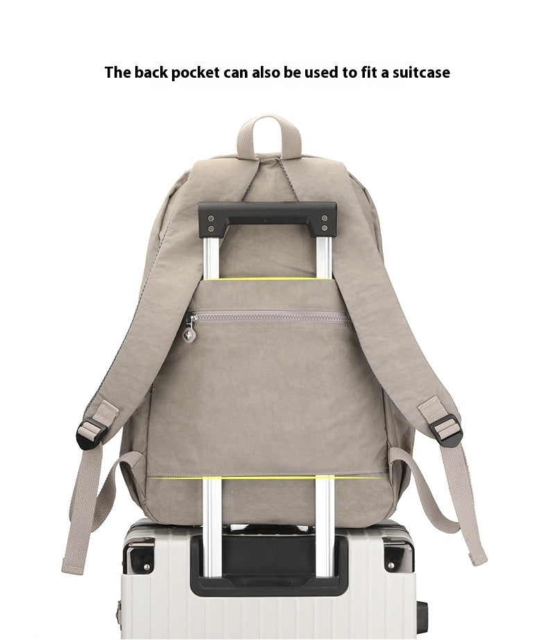 Waterproof Computer Bag Backpack Women's Multi-pocket Coverable Handle
