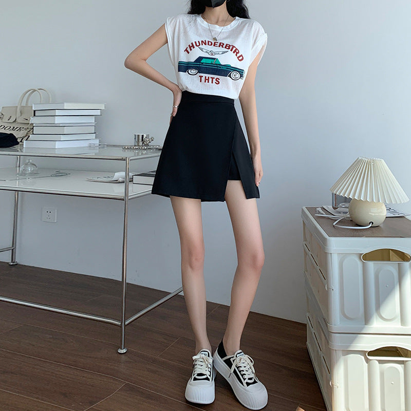 Black Skirt High Waist Slimming