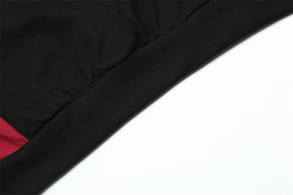 Men's Color Contrast Patchwork Letter Clothes