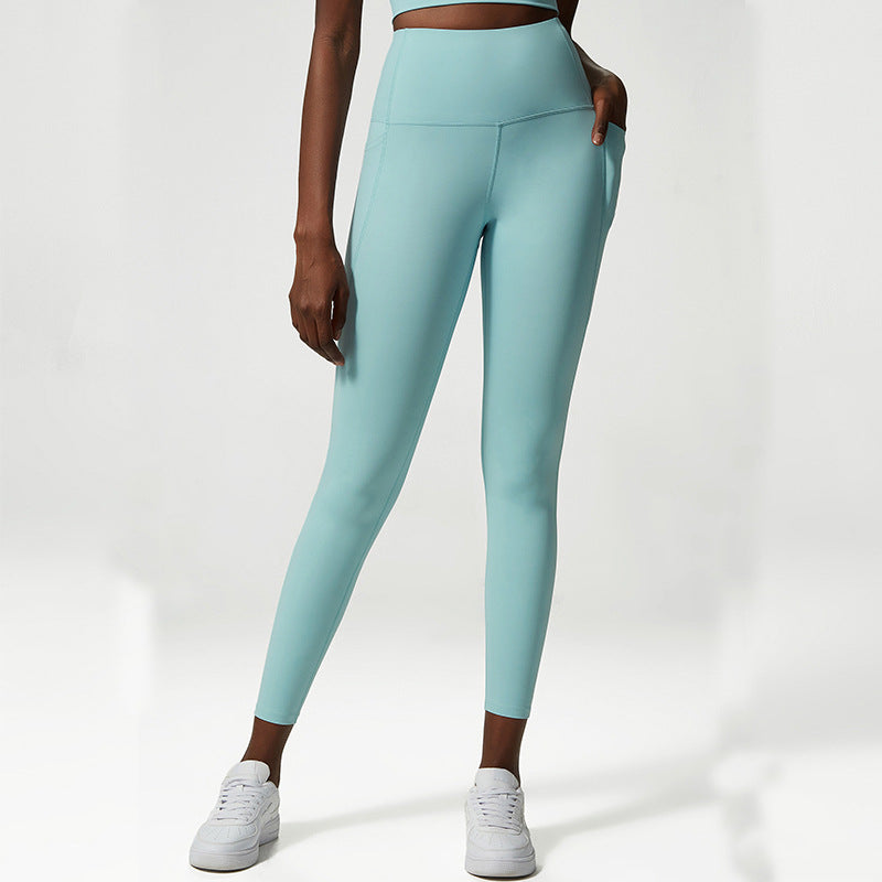 Pocket Sports Tights Anti-curling Fitness