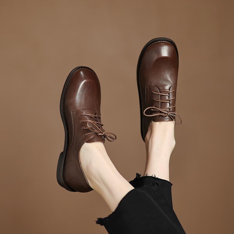 British Style Lace-up Leather Shoes
