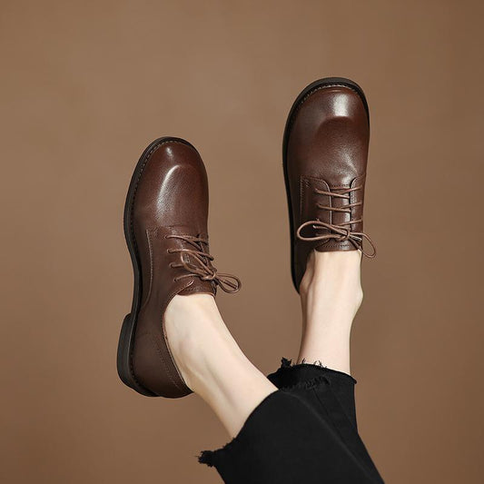 British Style Lace-up Leather Shoes