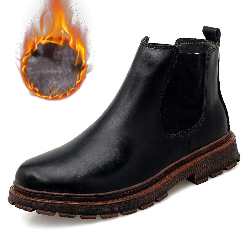 Men's Leather Trend High Top Martin Boots