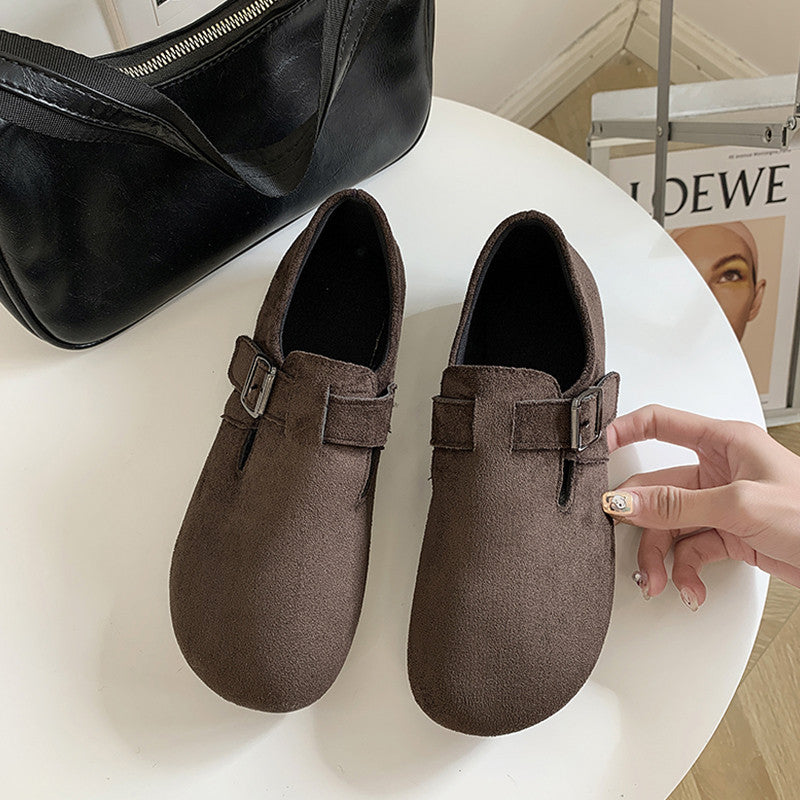 Color Soft Fur And Velvet Cotton Shoes