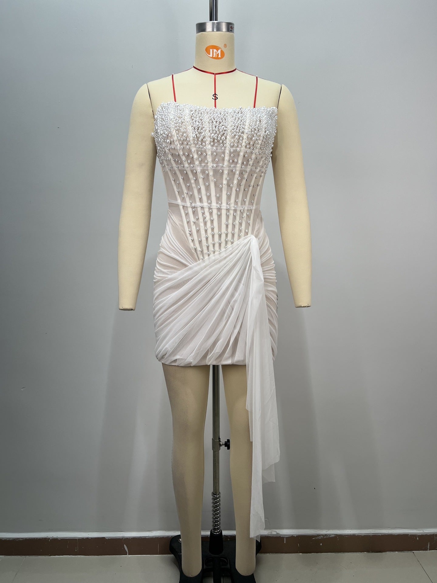 Pleated Sleeveless Slim-fit Mini Dress