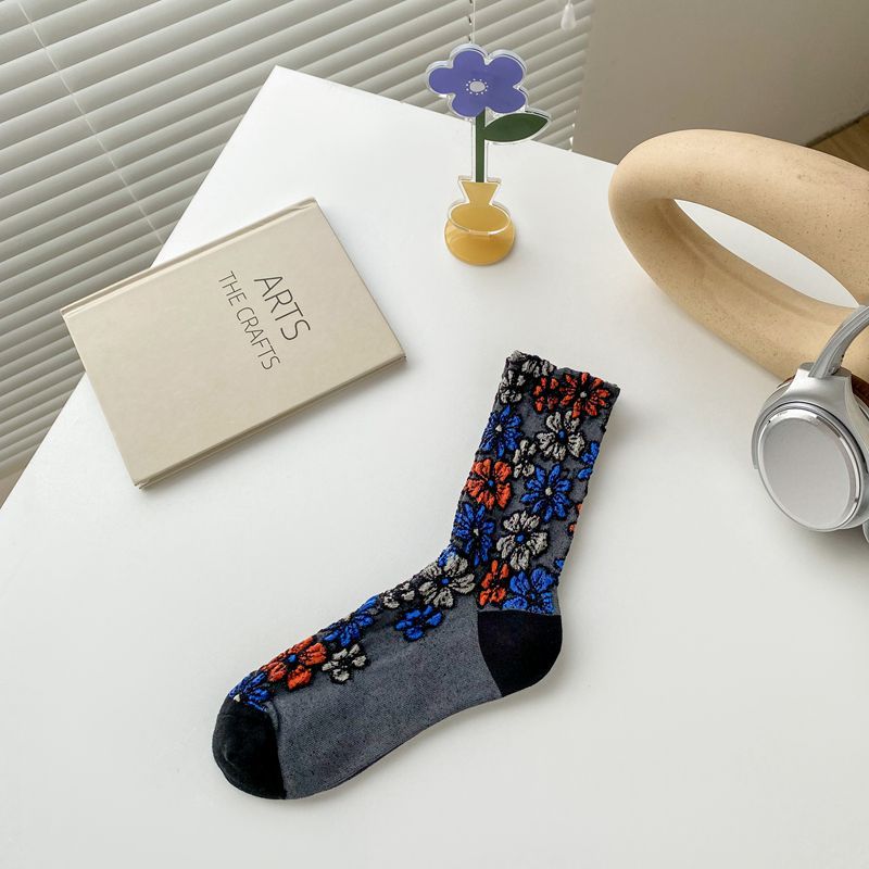 Cotton Socks Style Flower Leisure