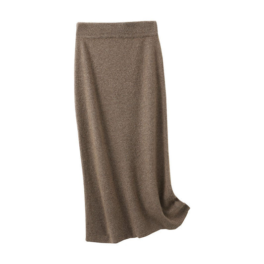 Women's Autumn And Winter Commuting Fashion Solid Color Dress Casual Temperament Sheath Skirt