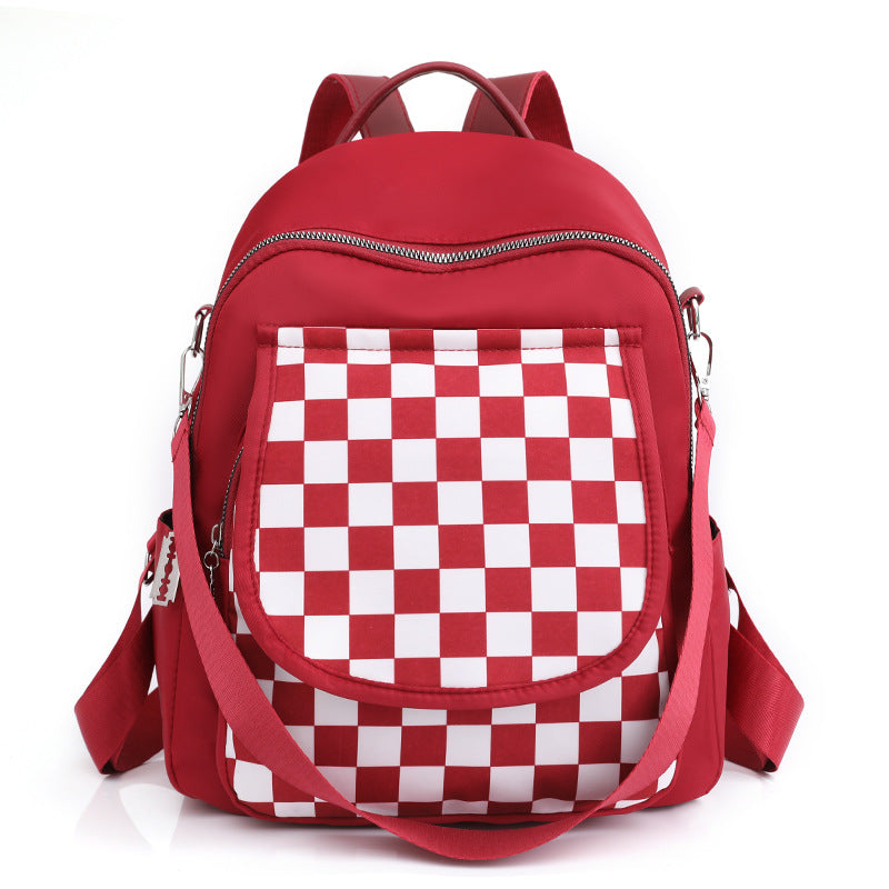 Lightweight Contrasting Nylon Canvas Shoulder Bag For Women