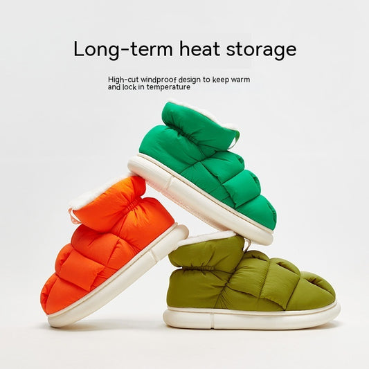 Heel-wrapping Winter Household Non-slip Soft Bottom Shit Feeling Bread Shoes
