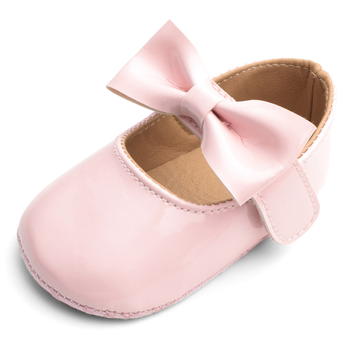 Cute Baby Girl Patent Leather Bowknot Toddler Shoes
